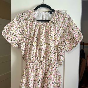 J Crew Puff Sleeve Open Back Maxi Size 14T